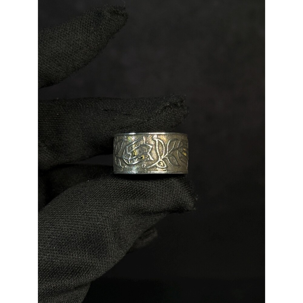 Vintage Sterling Silver Stamped Wrap Band Ring Size 9